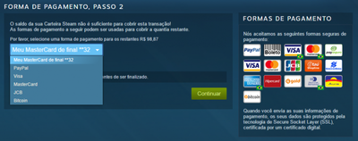 pagamento steam