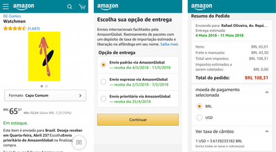 amazon app linguagens