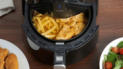 Foto demonstrativa de receitas preparadas com airfryer