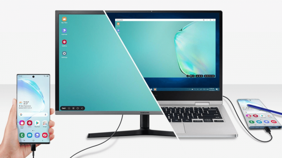 Capa do artigo O que é Samsung Dex? Função que converte o smartphone em desktop