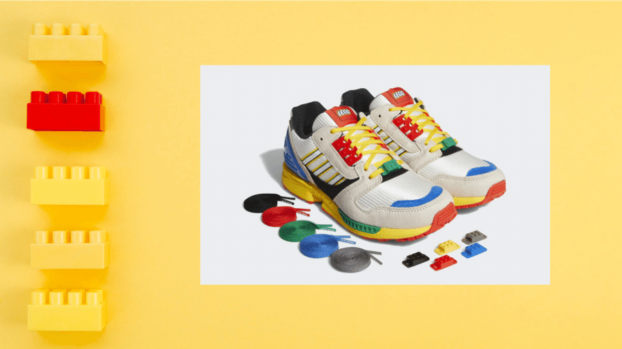 Capa do artigo Tênis Adidas em parceria com a Lego: tudo o que se sabe sobre o modelo até agora