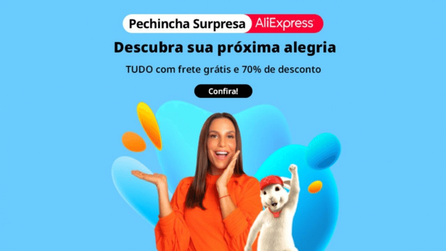 Capa do artigo Com frete grátis e descontos de até 70%, vem aí o Pechincha Surpresa do Aliexpress