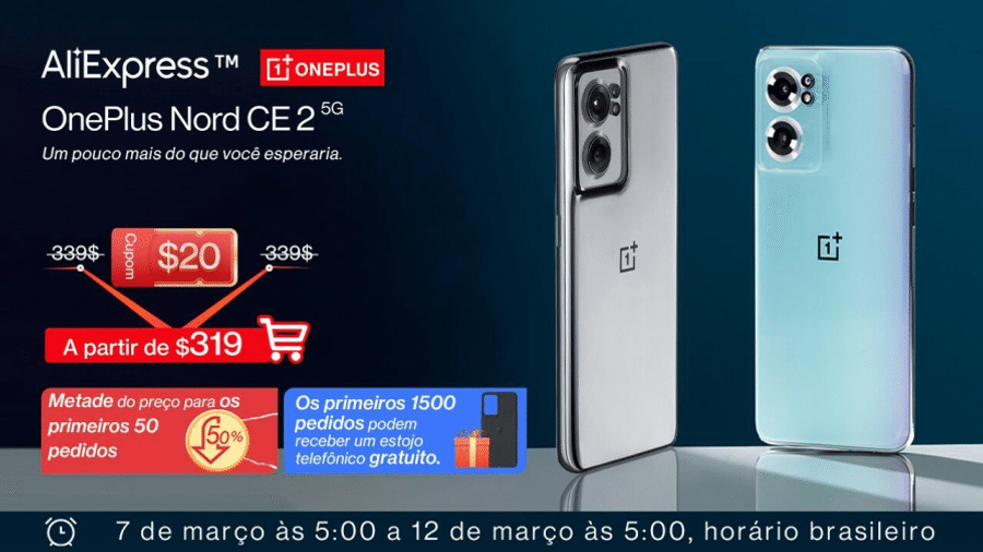 Capa do artigo Novo OnePlus Nord CE 2 já está disponível no Aliexpress e com entrega rápida