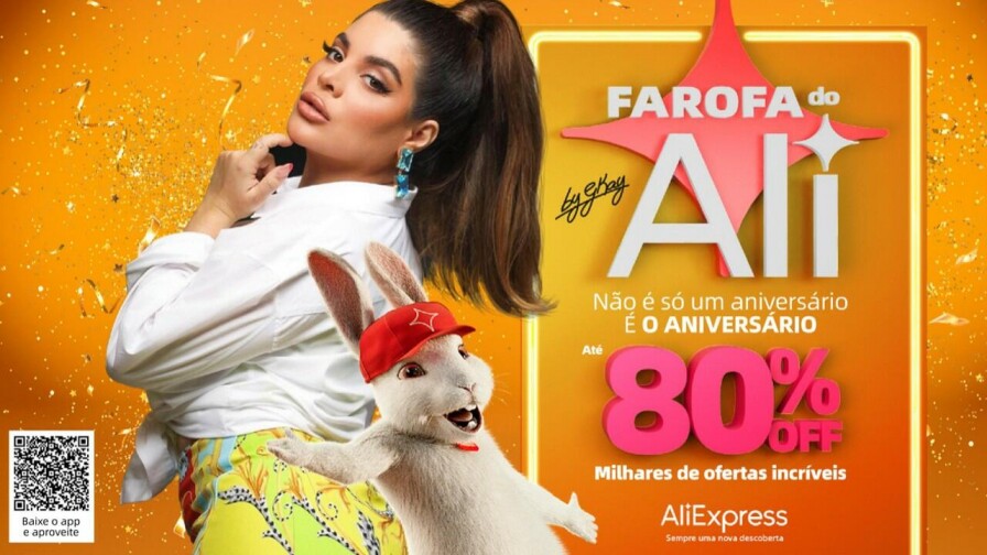 Farofa do Ali: aniversário do Aliexpress tem até 80% OFF e sorteios