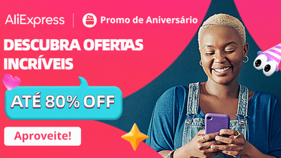 Capa do artigo Começou o aniversário AliExpress: aproveite descontos de até 80% off e muito mais