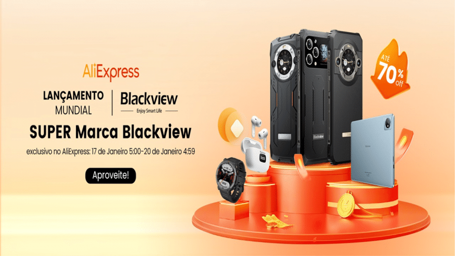 Capa do artigo Lançamentos da Blackview no Aliexpress com descontos de até 70%