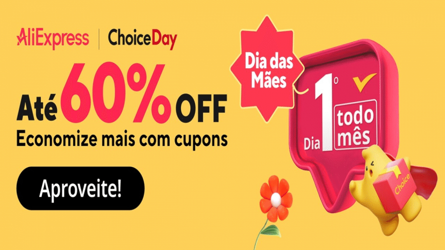 Capa do artigo Dia das mães no Aliexpress tem frete grátis e até 60% de desconto