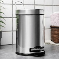 Imagem da oferta Lixeira Inox com Pedal e Balde 12 Litros - Brinox