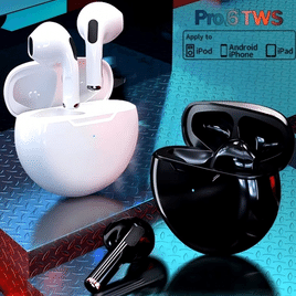 Imagem da oferta Fones De Ouvido Sem Fio Bluetooth TWS Pro6 Estéreo Esportivos À Prova D'água Com Caixa De Carga