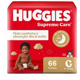 Imagem da oferta 2 Unidades Fralda Huggies Supreme Care Disney Baby G 66 Unidades