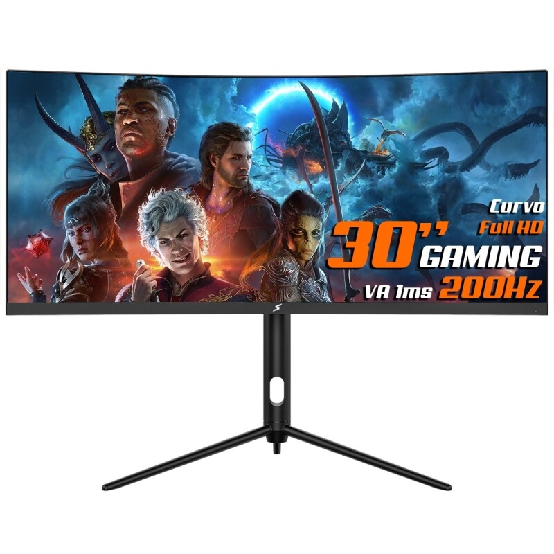 Monitor Gamer SuperFrame Enterprise, 44,5 Pol, Curvo, UltraWide, Doble Quad  HD, VA, HDR, FreeSync, 120Hz, Com Webcam, SF45E3RC