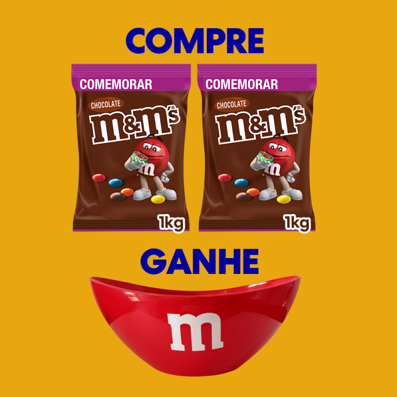 Chocolate M&M'S Ao Leite Para Comemorar 1kg